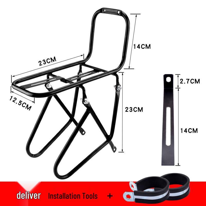 Disc Brake Front Rack for Mountain Bikes - Steel Long-Distance Bicycle Basket Accessory