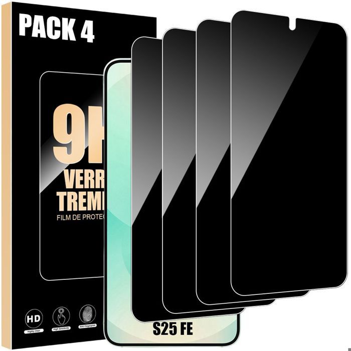 Verres Trempés - BOOLING - Samsung Galaxy S25 FE - Antichoc - Anti-Rayures - 4 pièces