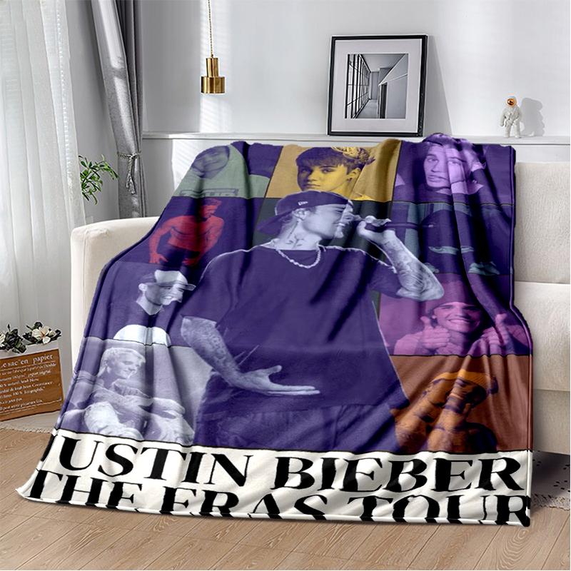 2025 New Style Justin Drew Bieber Singer JB Blanket,Soft Throw Blanket for Home Bedroom Bed Sofa Travel Picnic Cover Kid Gift