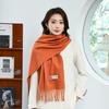 Winter wool simple and versatile scarf solid color women's autumn and winter warm fashion temperament wool shawl