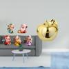 Resin God of Fortune Wealthy Figurines Tabletop Sculpture Ceramic Fruit Statue Mini Ornament Craft