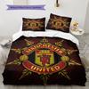 Manchester United F Pattern Bedding,Quilt Set Quilt Cover Pillowcase Home Birthday Gift(1 * duvet cover + 2 * pillowcase, without core)