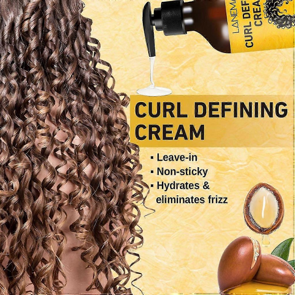 Professionelle Locken definierende Creme, Frizz-Kontrolle & Feuchtigkeit, Nicht klebrige Formel für alle Locken-Haartypen, Feuchtigkeitsspender für geschmeidige & glänzende Locken