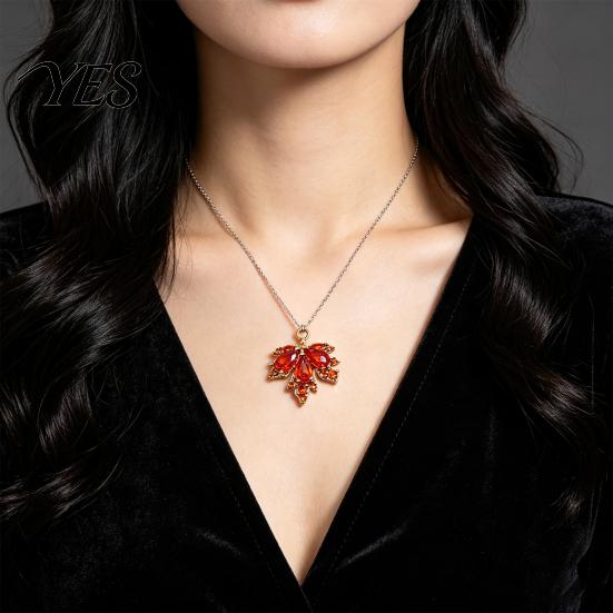 Autumn Leaf Pendant 2/4/5/10Pcs Rhinestone Maple Charm, Golden Plated Pendant, Fall Jewelry Making Supplies Decor for DIY Earrings Necklace