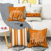 New Warm Color Pillow Case Orange Maple Leaf Pumpkin Element Car Cushion Linen Lumbar Cushion Pillow