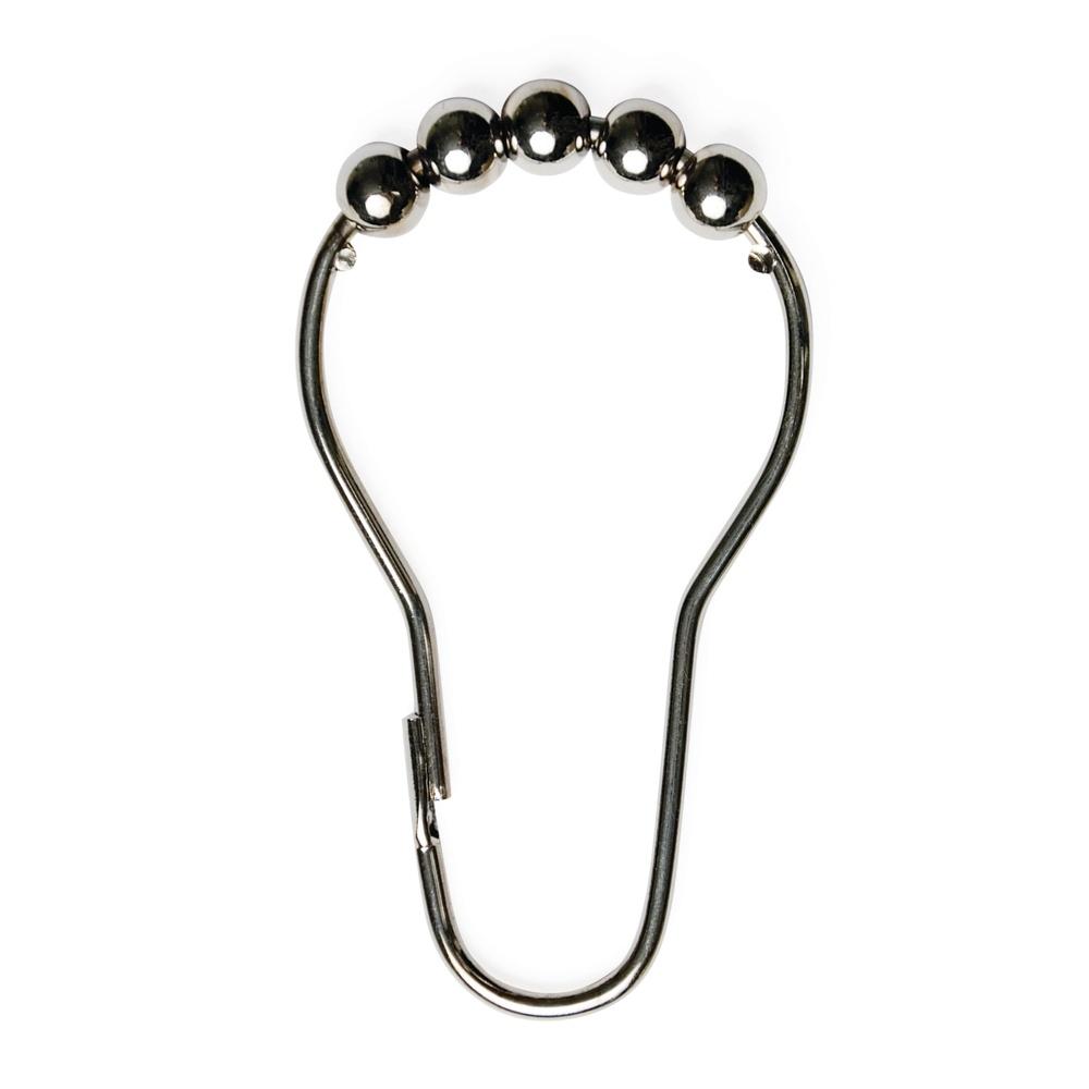 

Rust Resistant Metal Beaded Shower Curtain Rings Set of 12 Roller Glide Chrome Finish Fits Standard Rods and Liners United States