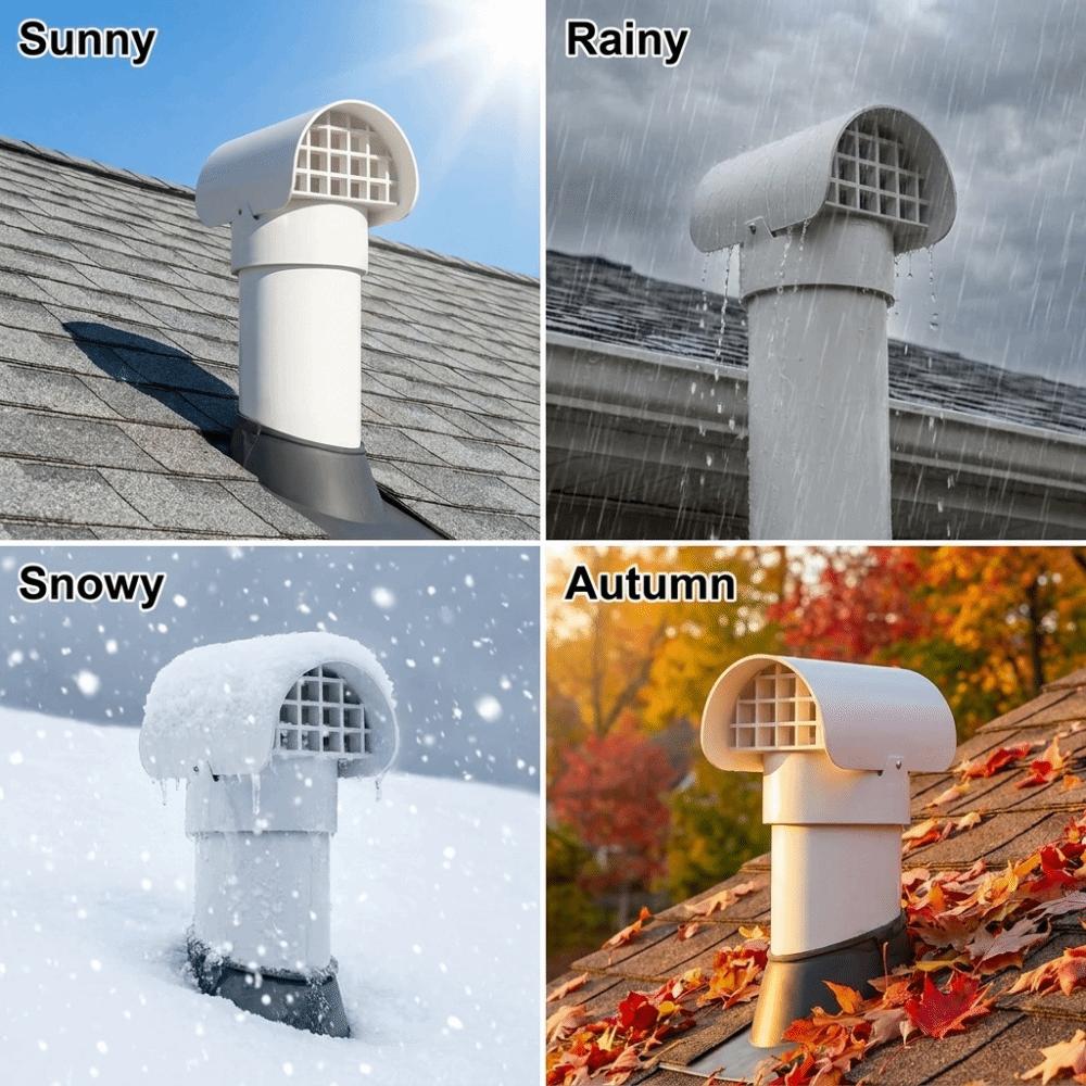 Fine Filter Screen Radon Exhaust Vent Cover Weatherproof Vent Hood  Air Exhaust Circulation