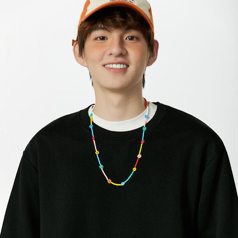 Pánská volná těžká mikina s kulatým výstřihem Miniso