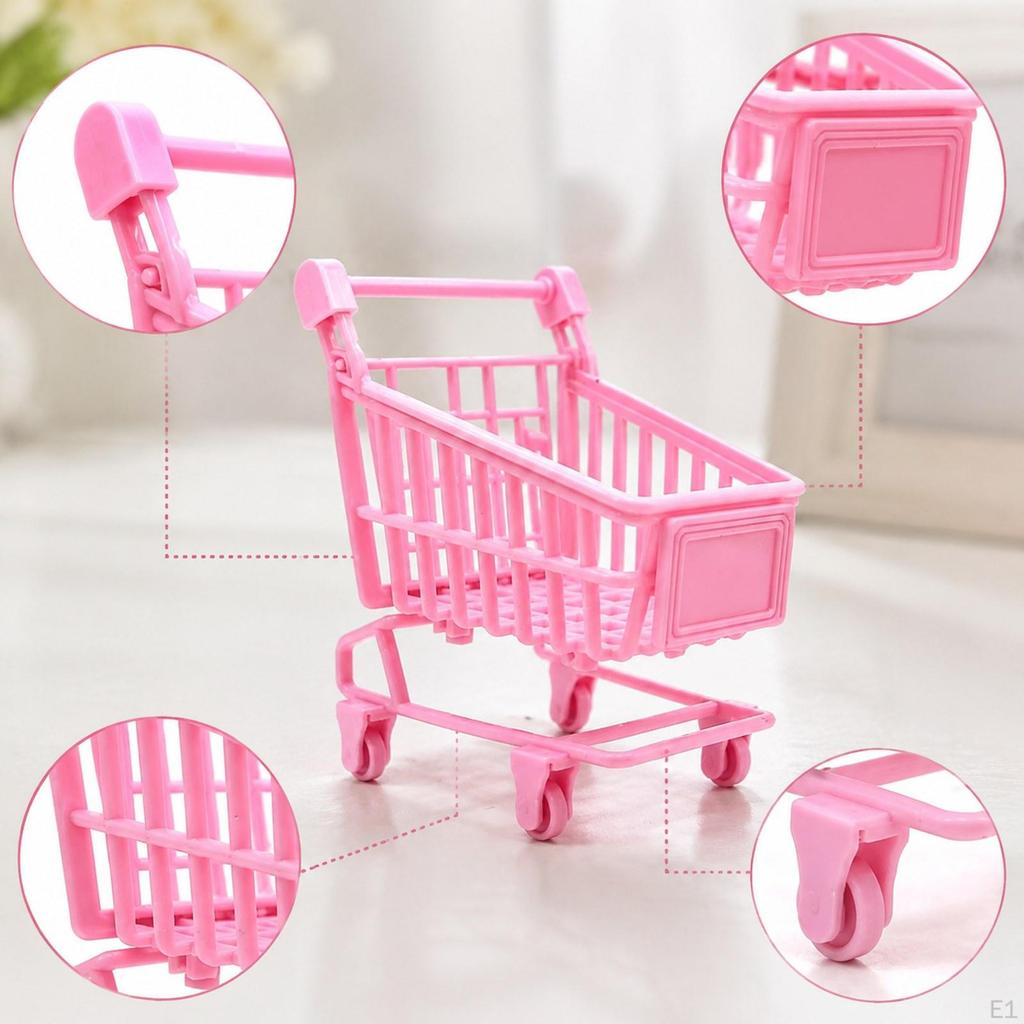 Shopping Cart Toy Grocery Early Educational Miniature Supermarket Handcart Trolley Small