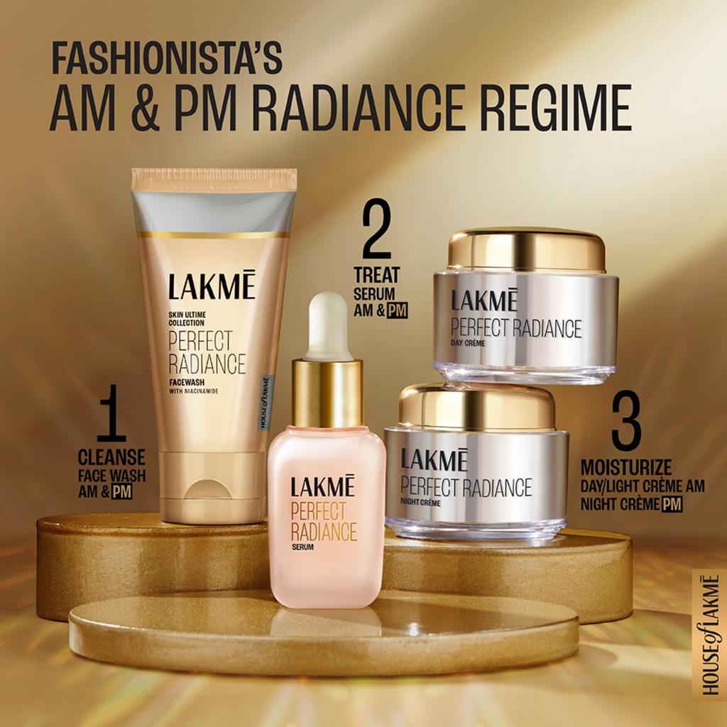 Lakme Perfect Radiance Pigmentation Treatment Day Gel Crème with 10% Niacinamide Resorcinol Complex 7 Antioxidants, 50g