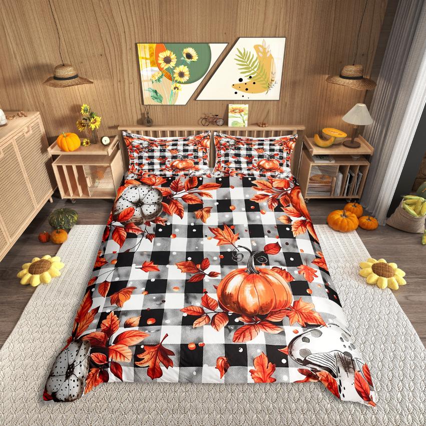 Homewish Highland Cattle Duvet Cover SetRustic Farmhouse Cabin Comforter Cover SetAutumn Sunflower Bed Set For Boys Girls