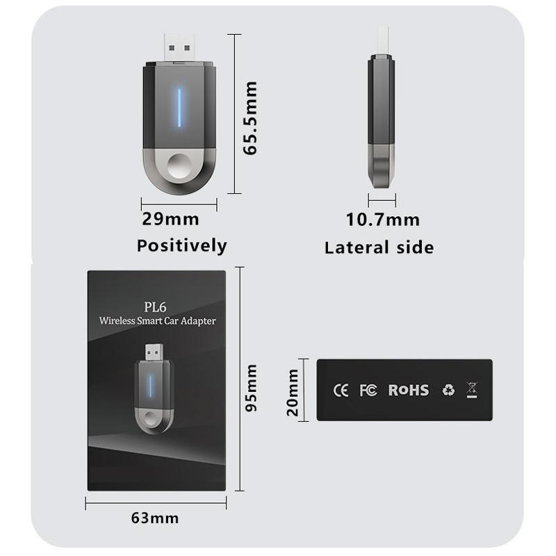 Przewodowy do bezprzewodowego Carplay Android Auto Adapter USB typu C do OEM Car Stereo Plug and Play Smart Link dla telefonów z systemem Android IOS