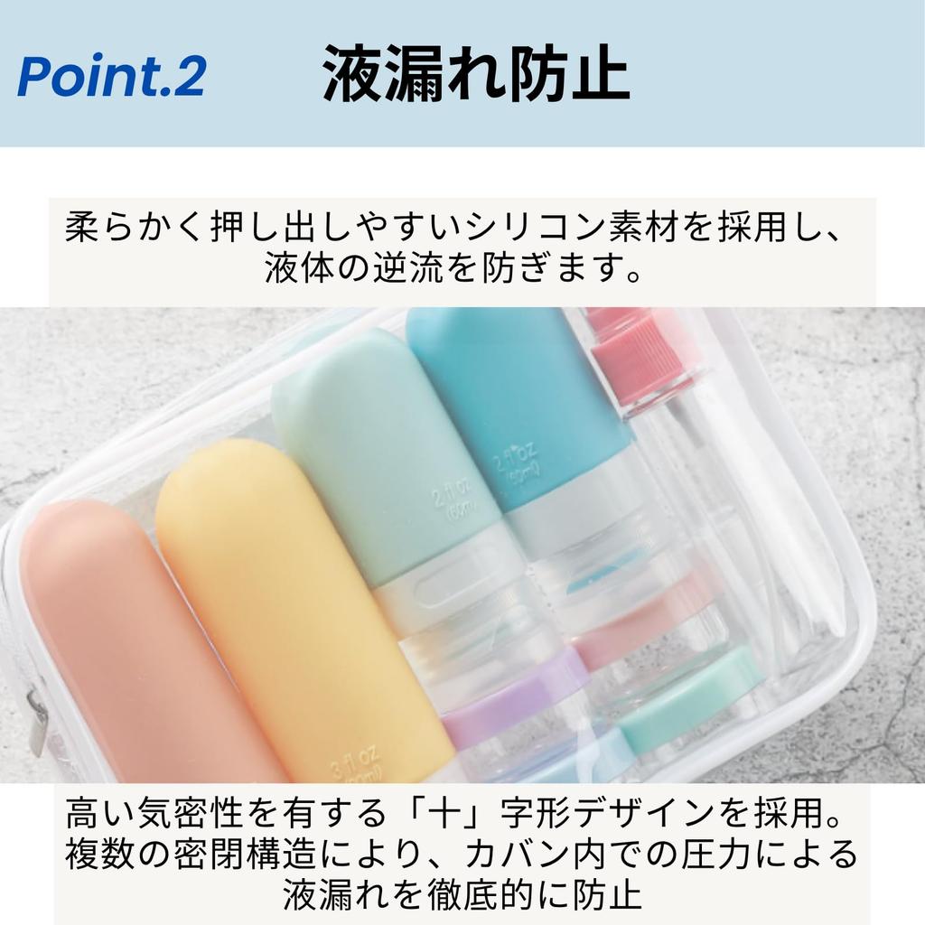 Azumafy Travel Bottle Refill Set and Clear Pouch Suitable for Public and Use (16 Pieces) - Shampoo, Lotion, (Monochrome) - Travel, Baths, Carry-on