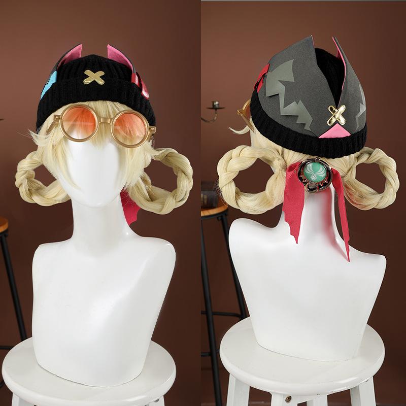 Genshin Impact Jahoda Cosplay Costume Uniform Cloak Hat Glasses Headwear Outfit Halloween Party for Women Girls Props