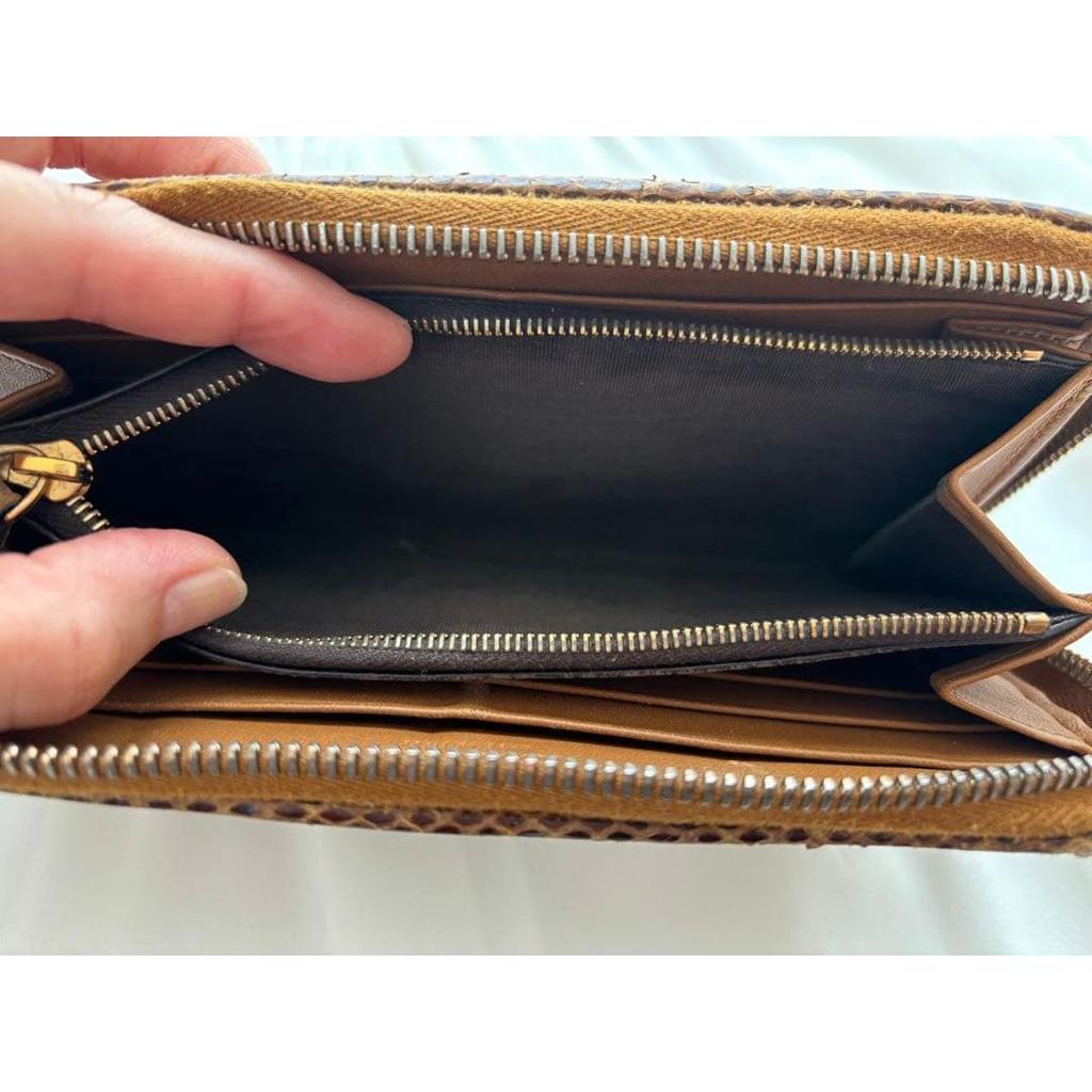 Used BOTTEGA VENETA Intrecciato Python Long Wallet