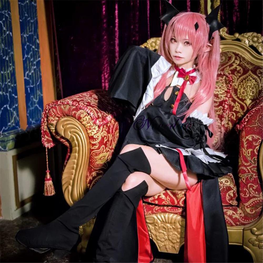 Seraph Of The End Owari No Seraph Krul Tepes Cosplay Costume Uniform Wig Cosplay Anime Witch Vampire Halloween Costume For Women
