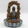 Handcrafted Resin Solar Buddhist Sculpture Statue Weather Resistant Yard Ornament Suitable For Patios Landscape Design