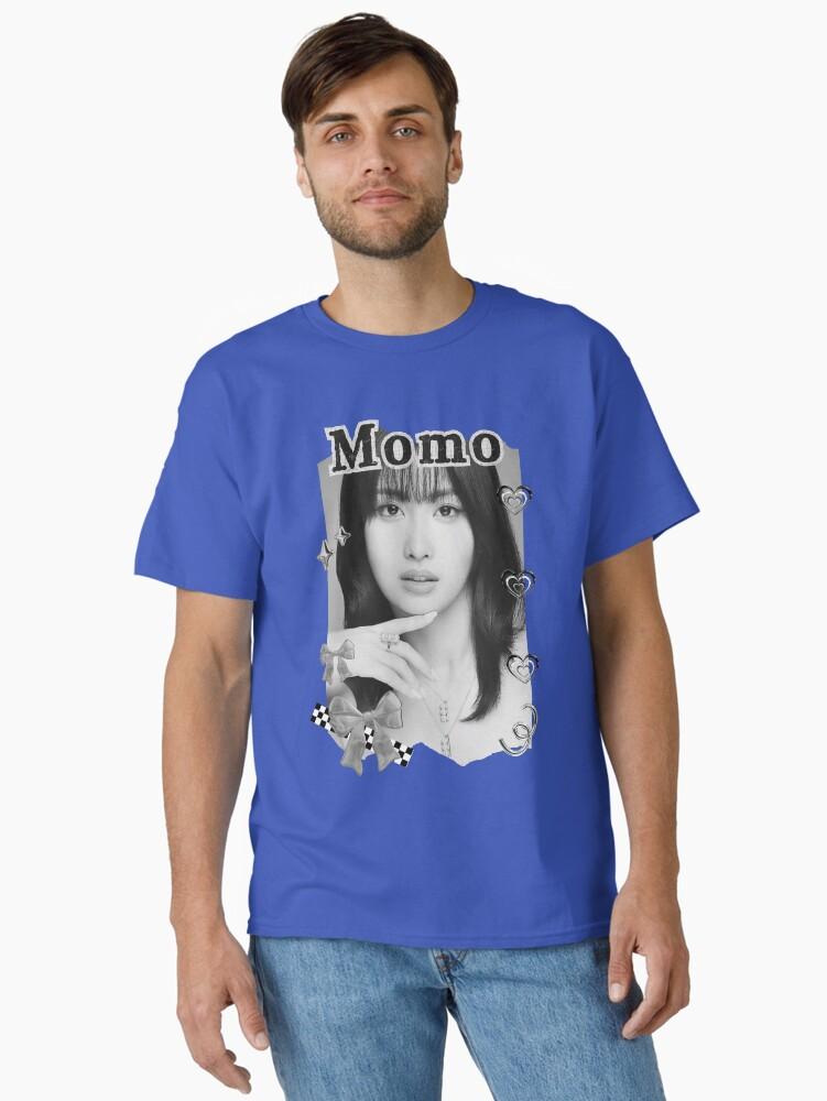 TWICE Momo Kpop Girl Group K-music South Korean Girl Group Black and White Collage Digital Art Portrait Classic T-Shirt
