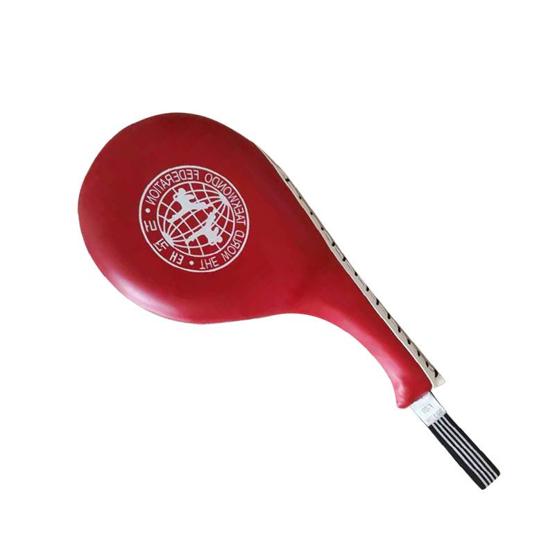 Kids and Adults Taekwondo Double Leaf Kick Target with Chicken Leg Logo for Martial Arts Training 38*18cm