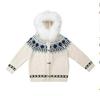 Men's Fair Isle Wool Hooded Cardigan: Retro Style, Thick and Warm with Horn Buttons for Autumn/Winter.