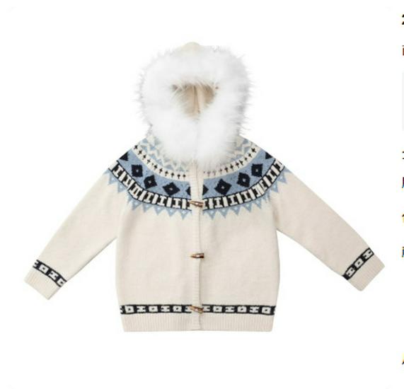Men's Fair Isle Wool Hooded Cardigan: Retro Style, Thick and Warm with Horn Buttons for Autumn/Winter.