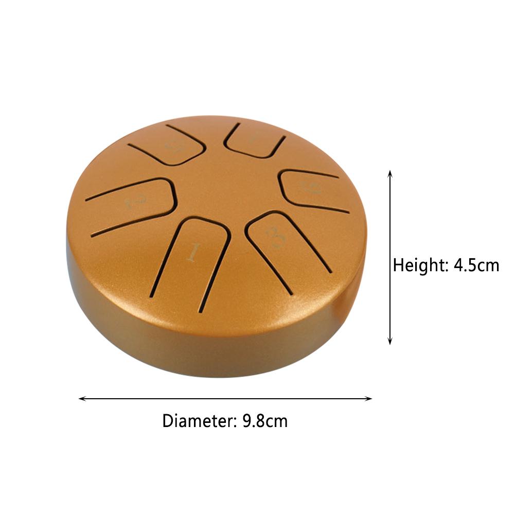 6 Inch 8 Tune Drum Steel Tongue Drum Hand Pan Tank Drum Steel Tongue Drum for Children Beginner Musical Instruments Accessories