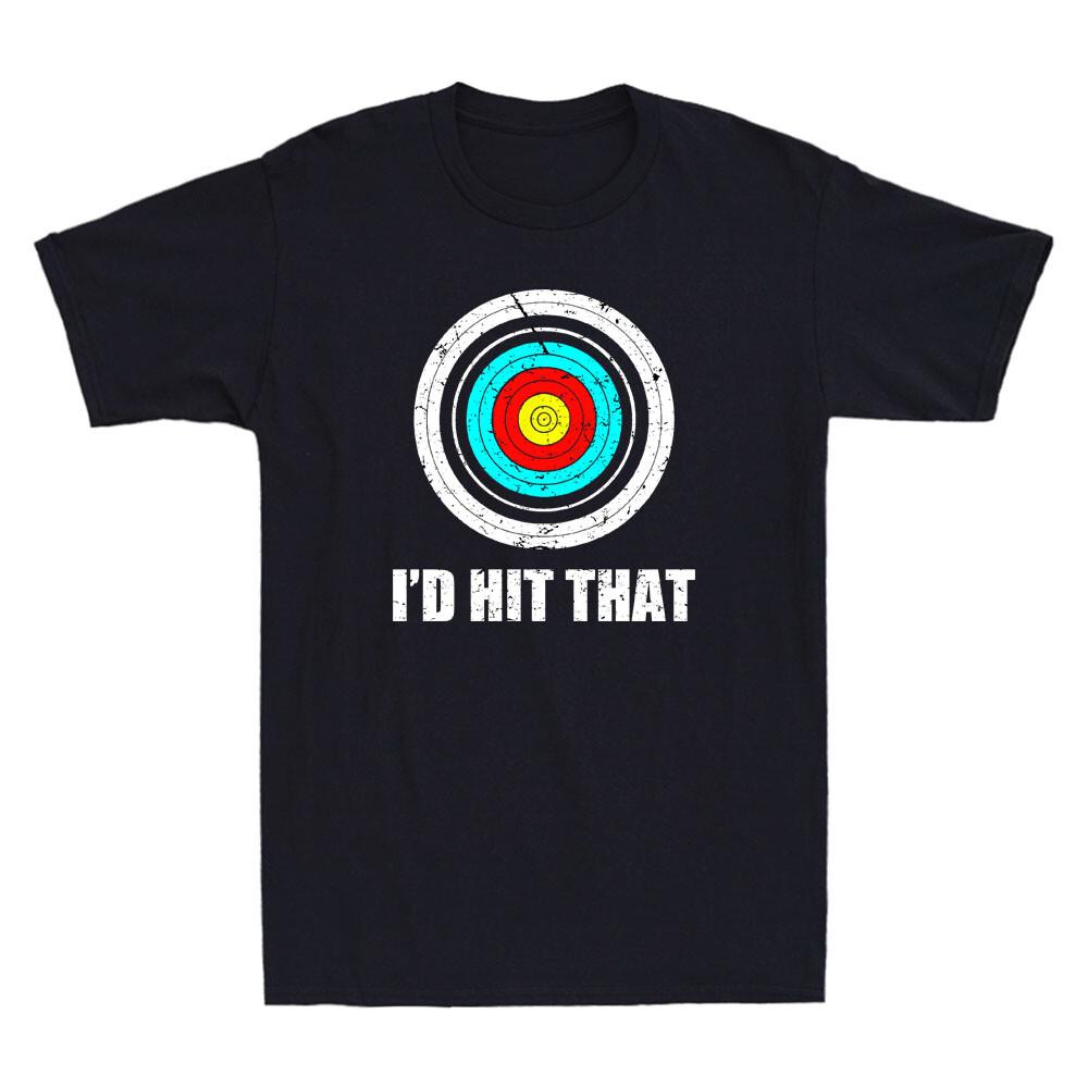 I d Hit That Funny Archery Shooting Target Vintage Men s Short Sleeve T-shirt XXL