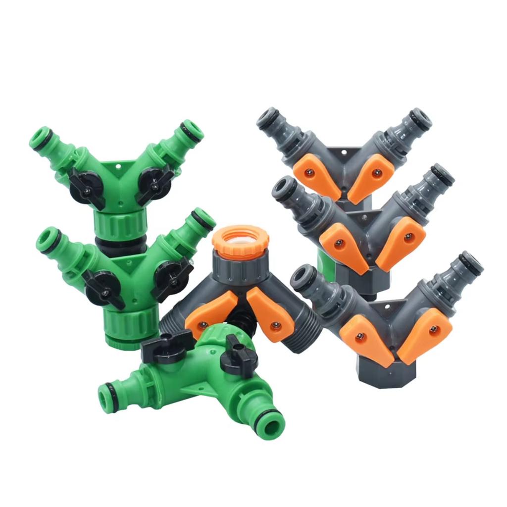 2/4cestný zahradní kohoutek, vsuvka hadice, rozdělovač vody, samice, 1/2 3/4 závit, Y zavlažovací ventil, rychlospojka pro zahradní hadici