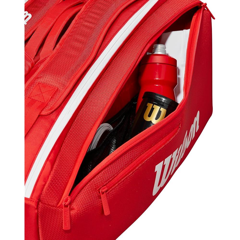 Wilson Super Tour Red Tennis Bag 2025 Large Capacity Durable Design
