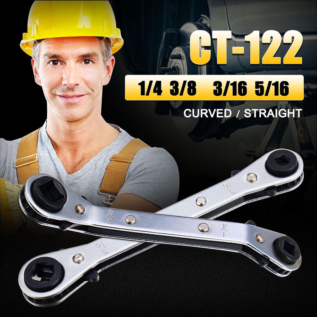 Buy Air Conditioning Refrigeration Valve Professional Tools Ratchet Manual Wrench 1/4 3/8 3/16 5