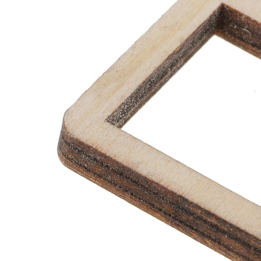 Auswahl 3cm / 5cm 10cm Unfertiger Hohlquadrat aus Holz