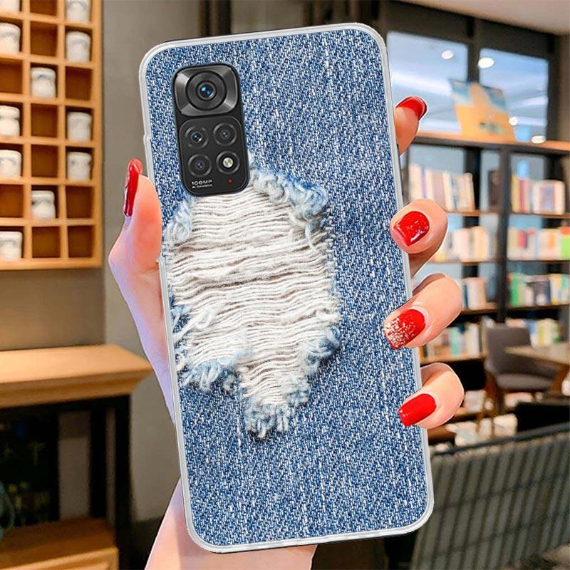 Jeans Cowboy Denim Printed Cover Phone Case For Xiaomi Redmi Note 15 14 13 12 11 10 Pro Plus 14S 12S 11S 11T 11E 10S Soft Fundas
