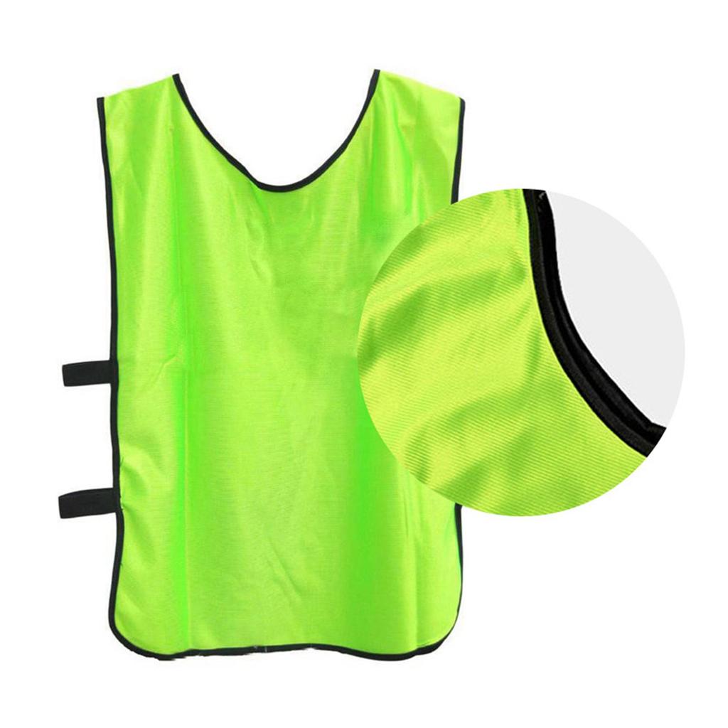 4 SZT. Kamizelka treningowa do piłki nożnej Fluorescencyjna zielona Mercerizowana tkanina Kamizelka piłkarska na zewnątrz dla dorosłych