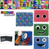 Cute Roblox Rainbow Friends Cartoon Print Bifold Wallet With Zipper Coin Bag