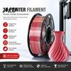 1.75mm PLA Filament 3D Printer 1.75mm, Red Silver Dual Color Silk Filament, Printing Accessories for DIY Projects, Models and Crafts Material