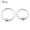 Alisouy 1st G23 Titanium Captive Hoop BCR Ögonbryn Tragus Stängning Bar Läppar Näsringar Öronsegment Piercing Kroppssmycken