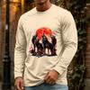 Men's Halloween Long Sleeve Neck Casual Shirt