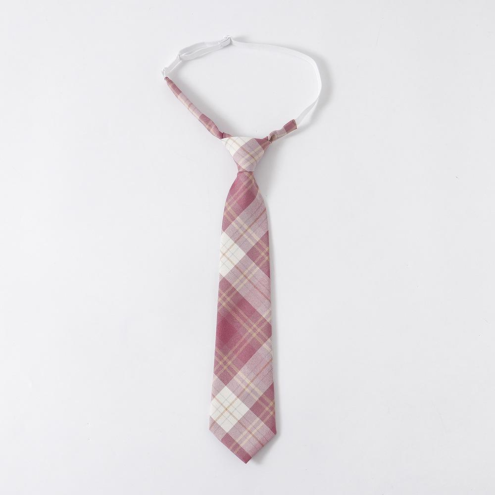 High-Waisted Japanese School Uniform Plaid Pleated Skirt - Raspberry & Black Tea