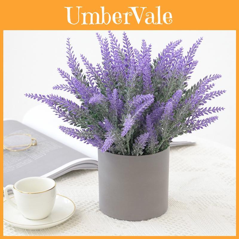 Lavender Faux Flower Set With Pot For Living Room Decor Gift For Nature Lovers