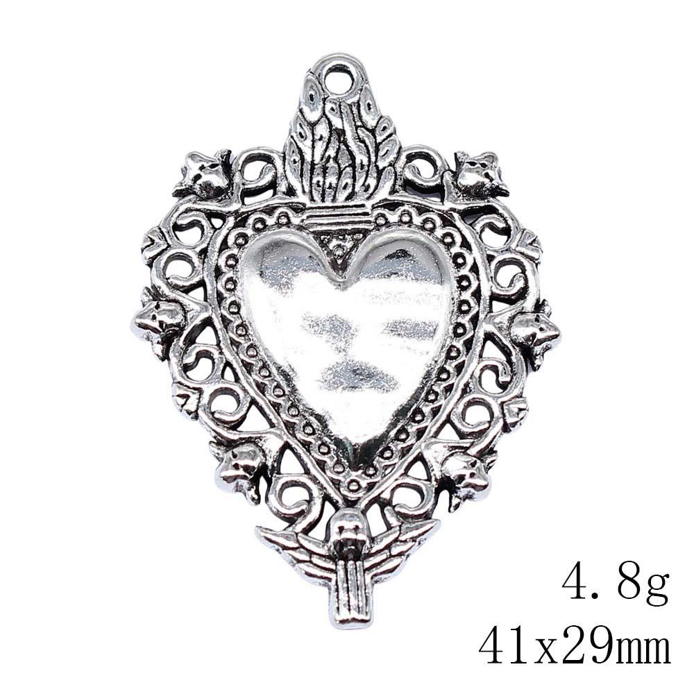 Christmas Decorations Charms Jewelry Gothic Style Peach Heart Charms Pendant Items Craft Pendants