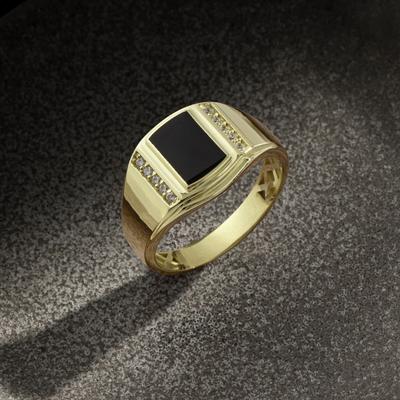 Vīriešu apzeltīti punktēti dimanta vīriešu gredzeni Hipster vīriešu gredzeni