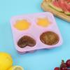 Ice Cube Mold Heart Circle Star Flower Multiple Shapes Food Grade Silicone Refrigerator Ice Tray with Lid Easy Release 4 Compartments Ice Cube