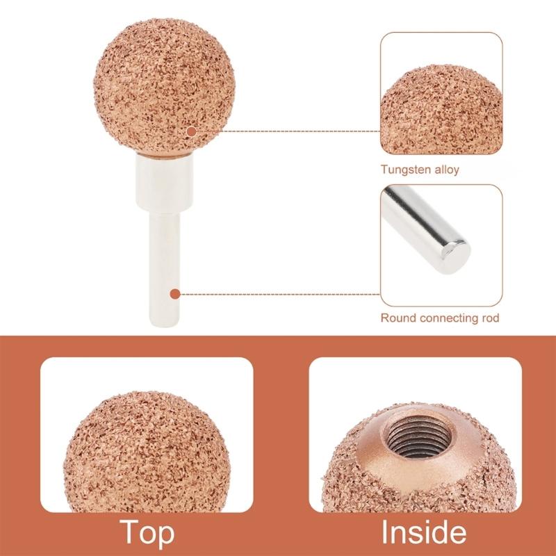 Small Abrasive Grinding Head 25mm Car Tire Repair Tools Metal for Grinding Head Coarse Auto Bike Tire Polishing Tool