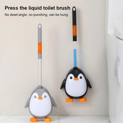 Pinguinform Toilettenbürste Silikon Silikon Flachbürste Wandmontierte Toilettenbürste Toilette