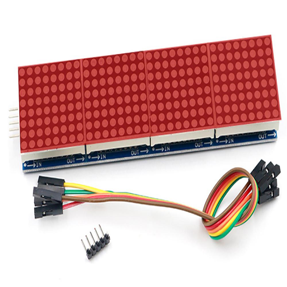 1/5/10/30Pcs MAX7219 4 Pieces Combined Dot Matrix LED Display Module MCU Control Drive Circuit Module For Electronic DIY Project