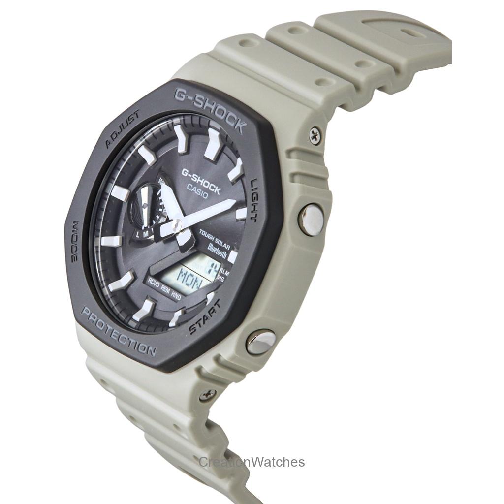 Casio G-Shock Analogowo-Cyfrowy Link do Smartfona Pasek z Żywicy Bio-bazowej Czarna Tarcza Tough Solar GA-B2100LUU-5A 200M Zegarek Męski