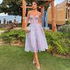 Summer Strapless Embroidered Lace Evening Gown - Sexy European & American Style