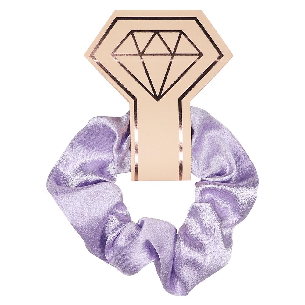 Large Solid Color Satin Fabric Scrunchies for Women's Ponytails