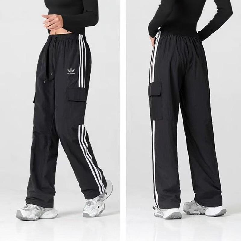 

Unisex Fleece-Lined Retro Cargo Pants - High Waist, Wide Leg, Straight Fit for Spring and Autumn XL