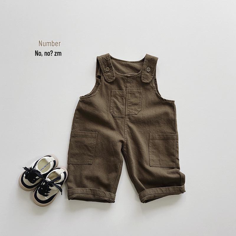 Mengbaobi Kids' Autumn Overalls: Japanese and Korean Style Pants for Boys and Girls, Casual and Trendy.